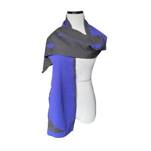 String Theory Womens Scarf 69 Inches Blue Gray Geometric Design‎ Math Inspired